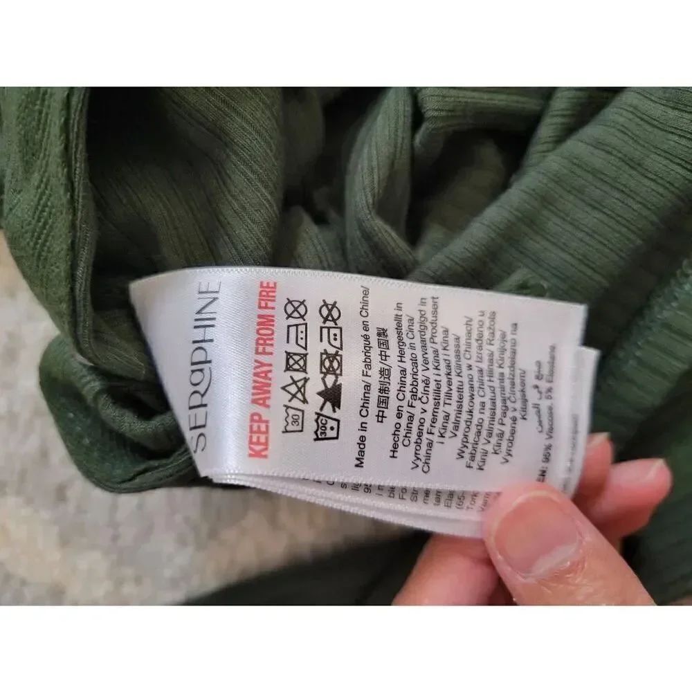 Seraphine Khaki Ribbed Maternity & Nursing Top S NWT - Picture 9 of 11